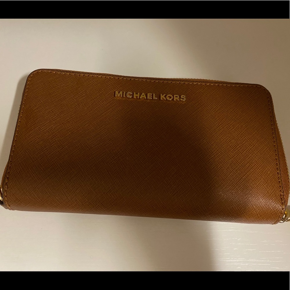 Michael Kors brown leather wallet